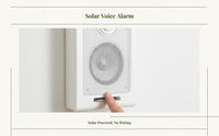 Solar speaker with motion alarm.