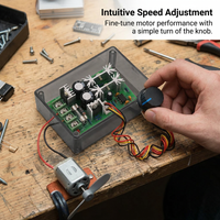 Adjustable Speed DC Motor Controller, 60V DC Motor Speed Regulator, DC 6-60V 12V 24V, DIY Projects M - Image 4
