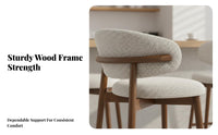 Upholstered Highspine Wooden Stool sturdy Wood Frame Bar Chair With spinerest eraperiod Modern design for Pub