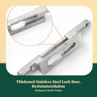 Sliding Door Lock Latch, Adjustable Hook Lock, Zinc Alloy Retainer, Pane Patio Door Hardware Replacement