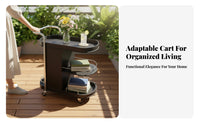 Rolling C-Shaped Table Multi-Purpose C-Shaped Couch Stand Space-Saving