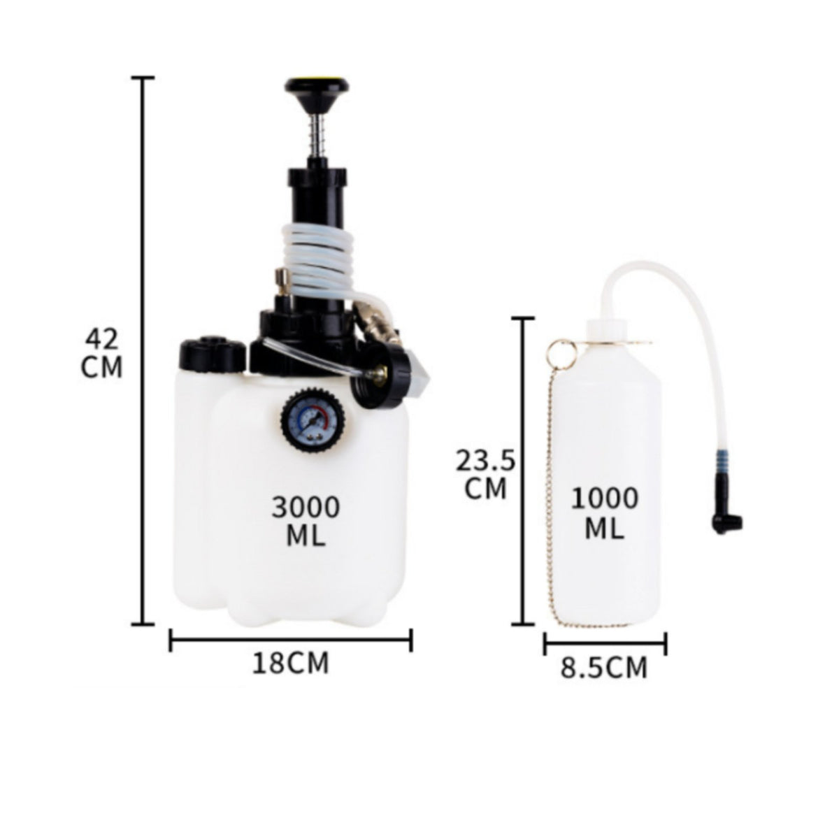 Pressure Gauge 3L Brake Fluid Bleeder Easy to Use Car Brake Fluid Exchange Machine Universal Fit for Garage