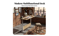 Foldable Adjustable Tilting Desk Multi-Purpose Height Adjustable Rolling Table Multipurpose Portable Drawing Desk Space-Saving for Students, Telecommuting Workers, Apartment Dwellers, Dorm Room, Small Areas, Bedroom, Classroom