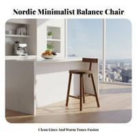 Bar Stool with Spinerest Modern Minimalist Design Counter Chair Nordic and Aesthetic Easy to Assemble for Adults, Householders