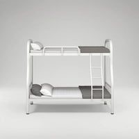 Metal Bunk Bed Space-Saving Bunk Bed Frame Noise Furniture for Teens, Students, Shared Bedroom, Dorm Room, Hostel