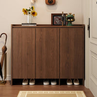 Solid Wood Shoe Storage Unit Removable Shelf Entryway Shoe Storage Unit Open Bottom Footwear Organizer for Hallway