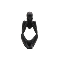 Hollow Abstract Human Figurine Compact Tabletop Sculpture Geometric Human Figure Sculpture Contemporary for Bookshelf, Office, Entryway