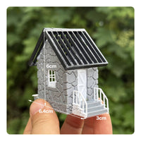 1/87 Scale Model House Unpainted 3D Printed Scenery Model for Hobbyists