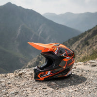 Full Face Motocross Style Helmet with Visor Off Road Cycling Headgear for Trail and Training