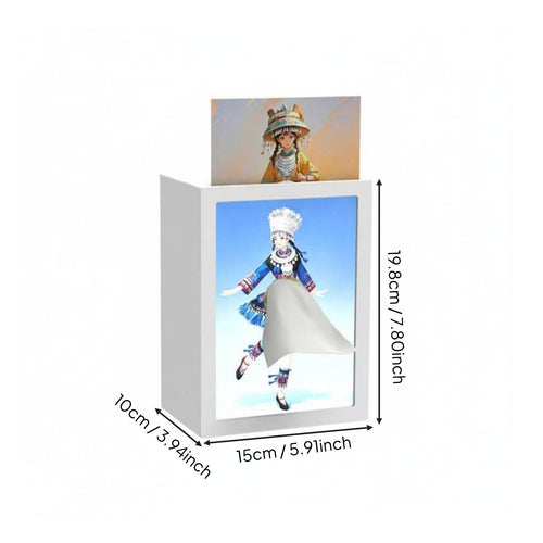 LED Photo Frame Tissue Box Multi-Functional House Decoration Double Power Supply