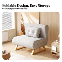 Single Fold-Retractable Lounger Foldable Multi-Position Armchair Bed Space-Saving Easy to Reshape for Office Workers, Balcony