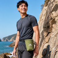 Climbing Chalk Bag, Bouldering Chalk Bag with Drawstring Closure, Abrasion Resistant Textile, 16x13x6cm for Rock Climbing