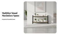 Four-Tier Rolling Planter Shelf Stepped Layout Four-Tier Rolling Plant Stand Mobile with Lockable Wheels Space-Saving