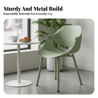 Molded Shell Armchair Modern Design Reception Chair Long-Lasting for Patio