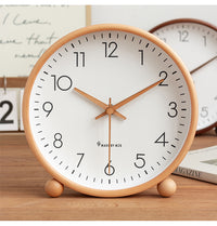Vintage Wooden Table Clock with Silent Sweep Movement