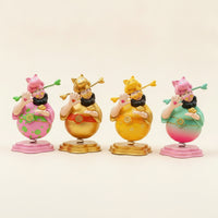 4 Pieces Deity Figurine with Spring Decorative Car Ornament Whimsical