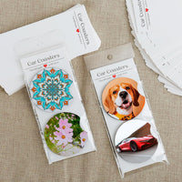 Sublimation Car Coaster Blanks Coaster Packaging for Heat Sublimation DIY Crafts