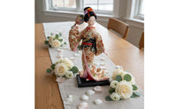 Japanese Geisha Doll Handmade Kimono Lady Figurine Gift Idea for Living Room