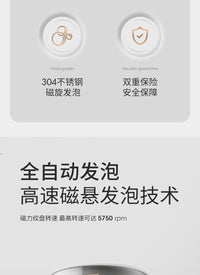 跨境Milk Frother新款电动奶泡壶自动透明亚克力牛奶打泡器奶泡