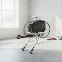 Aluminum Alloy Rear Bike Rack with Bag Round Bike Cargo Rack with Bag Sturdy Rear Cargo Carrier Heavy Duty for Commuting