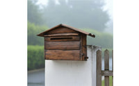 Rainproof Wooden Mailbox Weather Resistant Home Decor Easy Installation