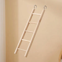 Climbing Ladder Parrot Swing for Parakeets Cockatiels, Wooden Avian Ladder Hanging Toy, Wooden Pet Bird Toy for Engaging Cage Activity Time