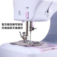 缝纫机小型迷你505A台式锁边电动缝纫机家用吃厚缝纫机缝补机器 美规