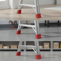 4 Pieces Ladder Foot Protector Ribbed Ladder Feet Protector Non-Slip Hardware for Home Repairs, Workshop