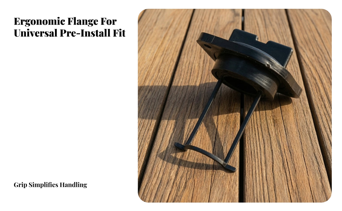 Rigid Transom Drain Plug with Flange
