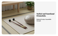 2 Pieces Celestial Drum Sticks Solid Wood Percussion Drum Drum Mallets Mellow Sound Steel Drum Beaters for Beginners, Kids, Meditation