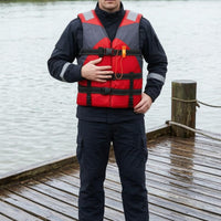 Oxford Textile Life Jacket Sleeveless Personal Flotation Device V-Neck
