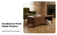 Rectangular Coffee Table with Storage Modern Minimalist Design Rectangular Center Table Nordic Design Stable Framework for Home