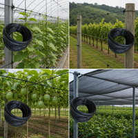 High-Strength Plastic Steel Wire for Vineyard Trellis, Shade Net Support, Greenhouse, Passion Fruit Climbing Vines