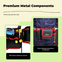 Durable tool pouch with belt