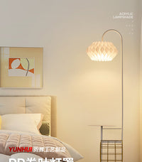 Swirl Lampshade, Japanese Style PP Ceiling Lamp Cover, Creative Line Design, White, D35