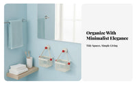 Suction holder Bin for Used Face Towels Multi-Purpose Storage holder for Vanity Area