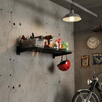 Garage Wall Shelving Space Saving Wire Basket Shelf Organizer Easy to Install