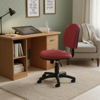 Support Armless Office Chair Height Adjustable Small Space Computer Chair Ergonomic for Students