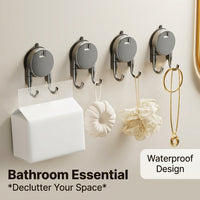 Cabinet Hanging Rack with Strong Vacuum Suction for Washroom, Removable Wall Mount Holder and Storage Hook, Tissue for Kitchen