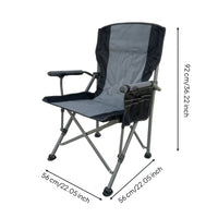 Foldable High Back Camping Chair Portable Camping Chair with Cup Holder Comfortable Compact for Campers, Anglers, Fishing, Park