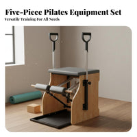 Commercial Grade Wooden Pilates Wunda Chair Full Body Workout Pilates Stability Chair High-Quality Springs Fitness Equipment Multi-Functional for Personal Trainers, Physical Rehabilitation Patients, Mind-Body Practice Studio, Rehabilitation Center, Home