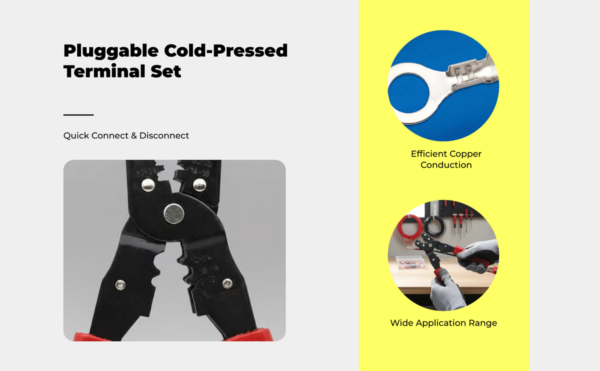 Copper Spade Terminal Crimp, Insulated Quick Disconnect