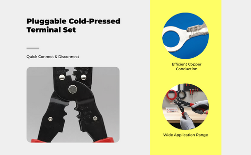 Copper Spade Terminal Crimp, Insulated Quick Disconnect