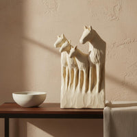 Horse Head Wall Decor Hand-Painted Resin Horse Head Statue Handmade for Entryway