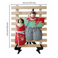 Prince Princess Ornament Painted Details Japanese-Design Decor Multicolor