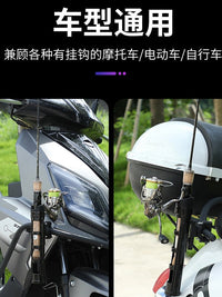 Aluminum Motorcycle Fishing Rod Holder with Multi-Directional Rotation