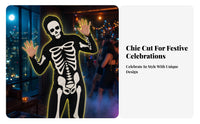 Hooded Skeleton Suit Black and White Apparel for Performance Wear