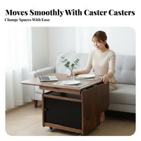 Transformable elevatingTop Dining Table Multi-Functional for Families, Remote Workers