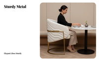 Upholstered Side Chair Italian Influenced Design Dining Seating Luxury Feel Modern Minimalist Design for Households, Hotel