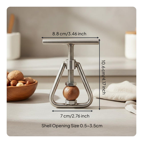 Screw Press Nut Opener Stainless Steel Kitchen Utensil